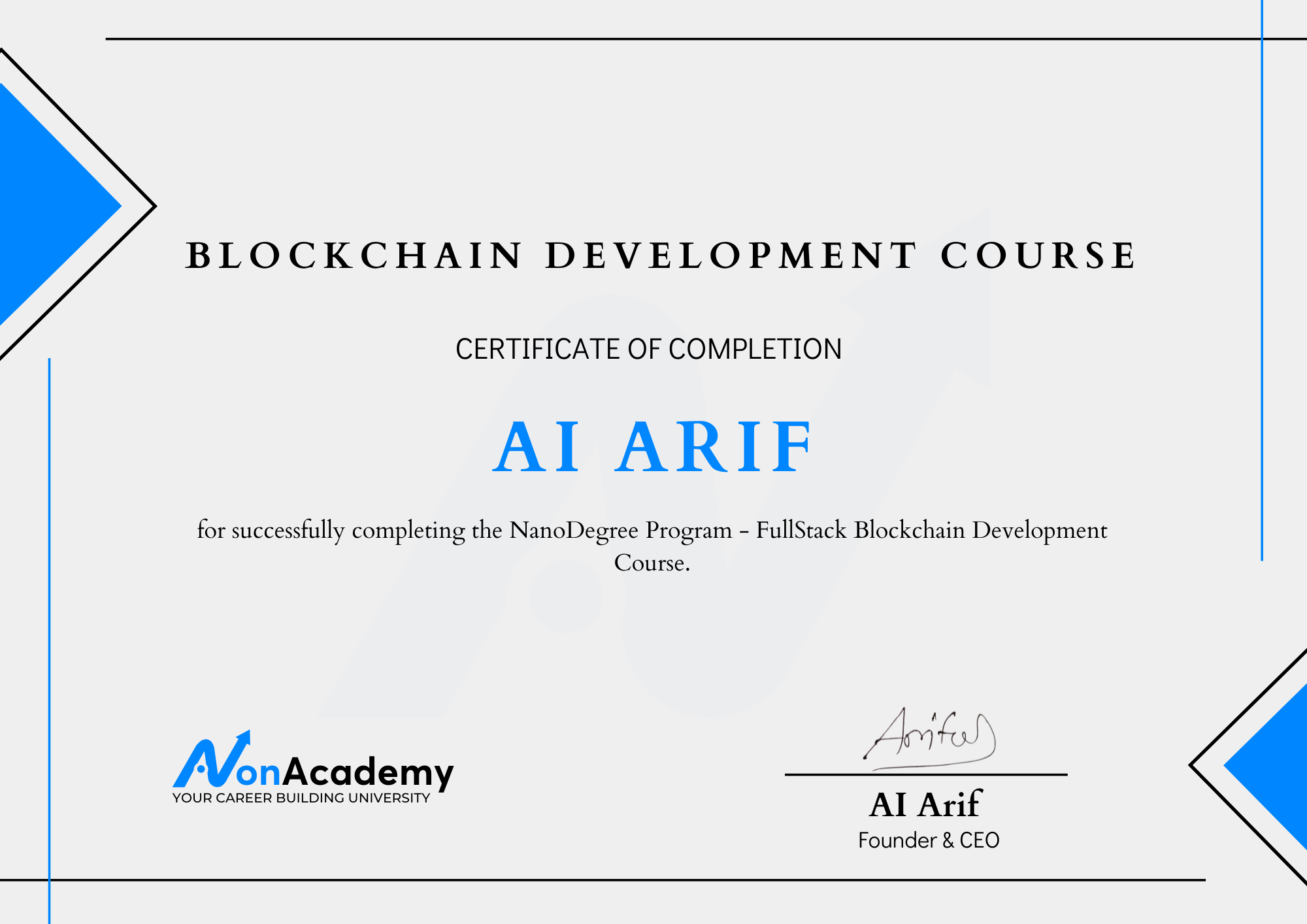 certificate
